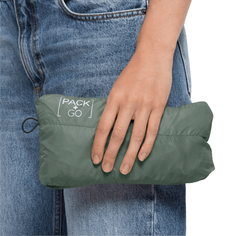 Origins Hedge Green Women's Pack & Go Windshell Brand Jack Wolfskin