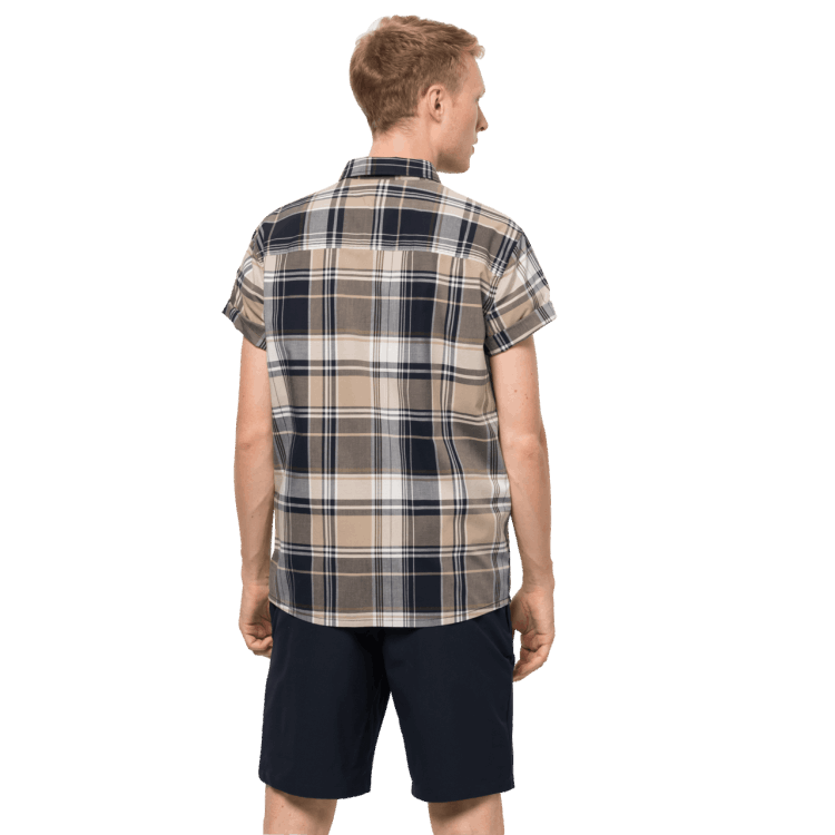 Brand Jack Wolfskin Men's Little Lake Shirt Sand Dune Checks Collection