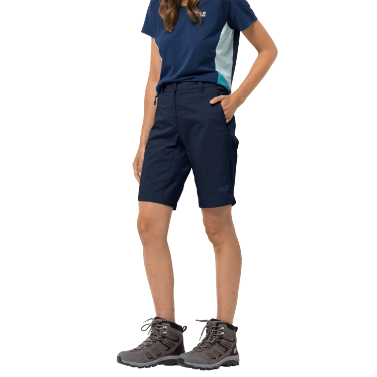 Women's Activate Track Shorts Brand Jack Wolfskin Hot Midnight Blue