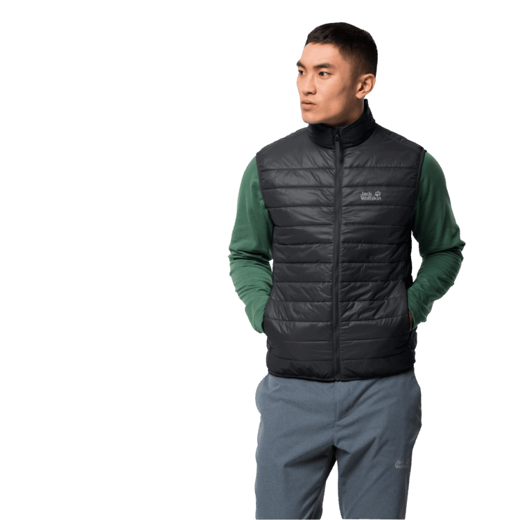 Men's JWP Vest Black Brand Jack Wolfskin Fashion