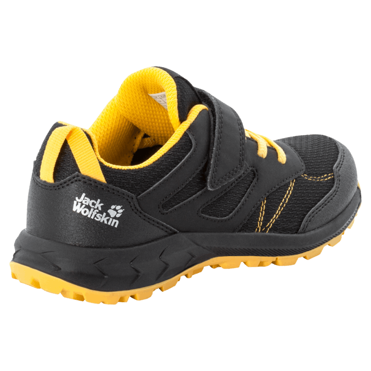 Black-Burly Yellow Xt Fashion Brand Jack Wolfskin Kid's Woodland Low Vc