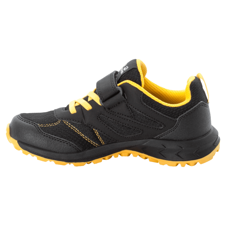 Black-Burly Yellow Xt Fashion Brand Jack Wolfskin Kid's Woodland Low Vc