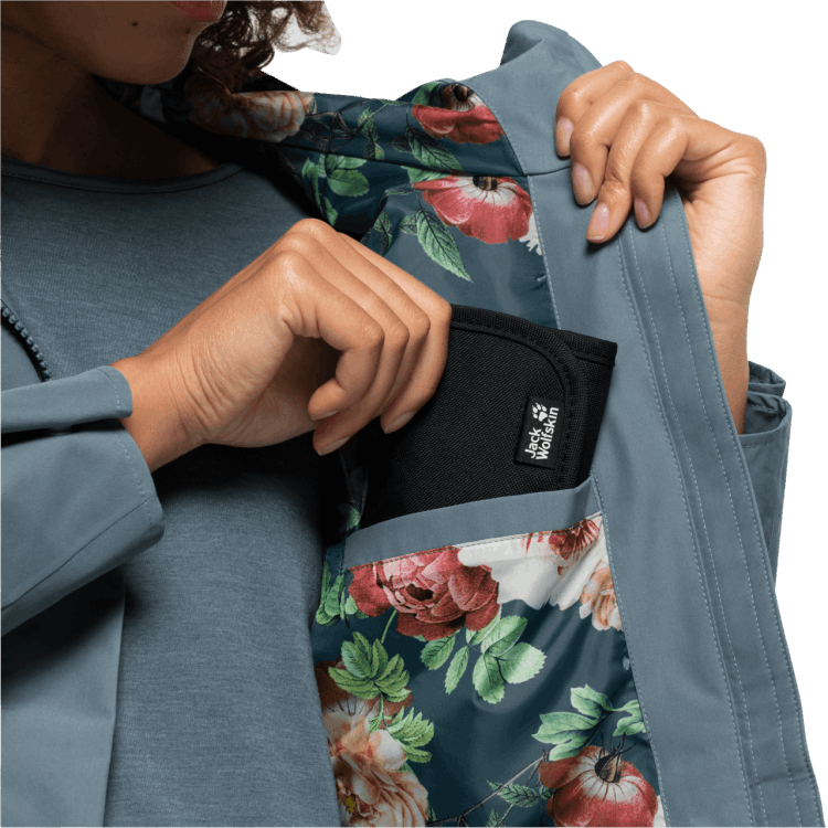 Brands Brand Jack Wolfskin Teal Grey Women's Cape York Paradise Coat