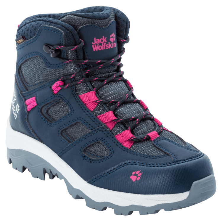 Dark Blue-Pink New Brand Jack Wolfskin Kid's Vojo Texapore Mid
