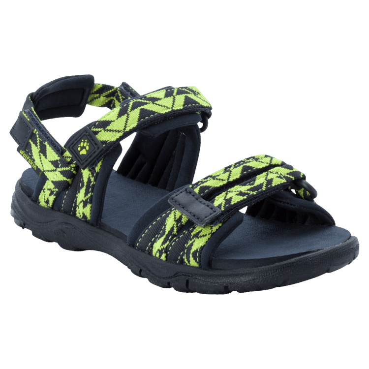 Blue-Lime Kid's 2 In 1 Sandal Origin Brand Jack Wolfskin