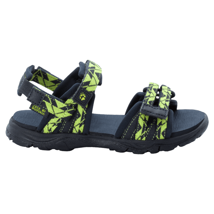 Blue-Lime Kid's 2 In 1 Sandal Origin Brand Jack Wolfskin