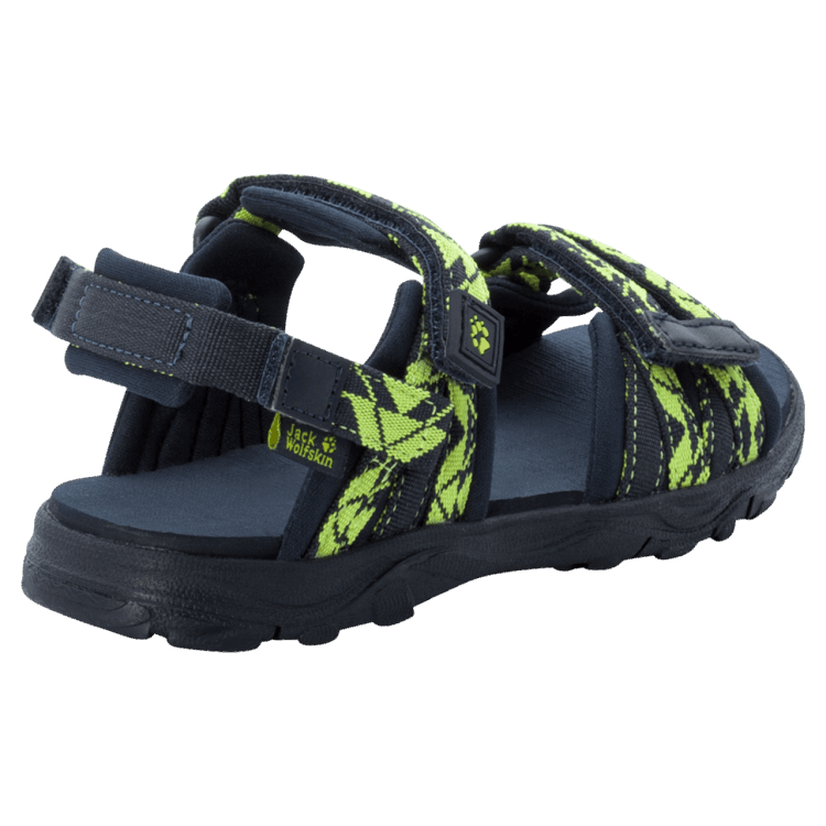 Blue-Lime Kid's 2 In 1 Sandal Origin Brand Jack Wolfskin