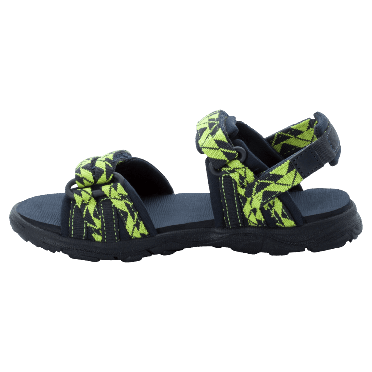 Blue-Lime Kid's 2 In 1 Sandal Origin Brand Jack Wolfskin