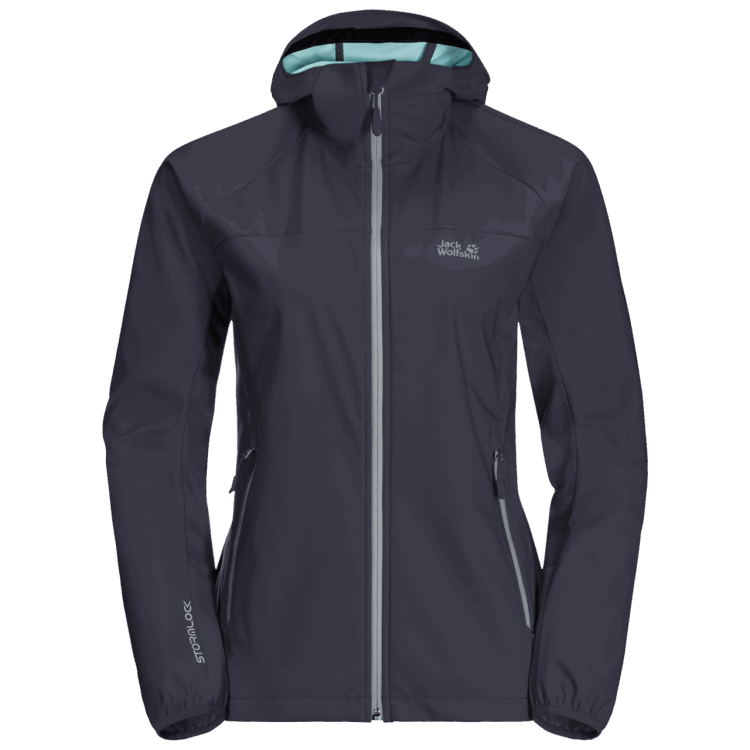 Women's Eagle Peak II Softshell Graphite Brand Jack Wolfskin