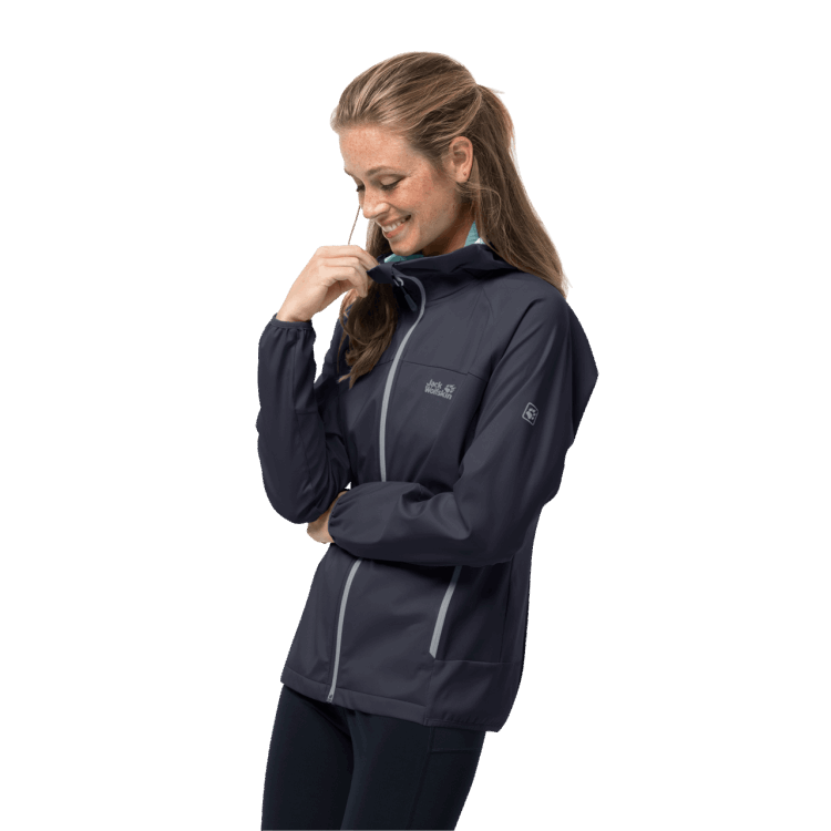 Women's Eagle Peak II Softshell Graphite Brand Jack Wolfskin