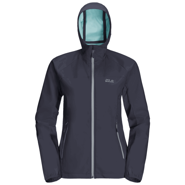 Women's Eagle Peak II Softshell Graphite Brand Jack Wolfskin