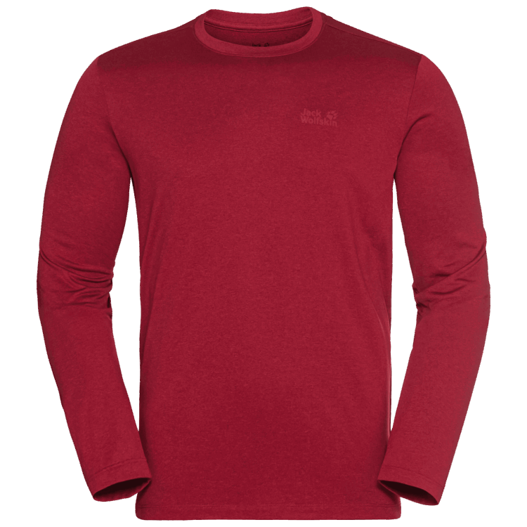 Men's Sky Thermal Ls T Best Brand Jack Wolfskin Red Lacquer