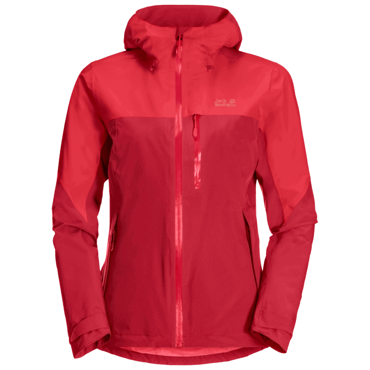 Bright Scarlet Collections Women's Go Hike Jacket Brand Jack Wolfskin