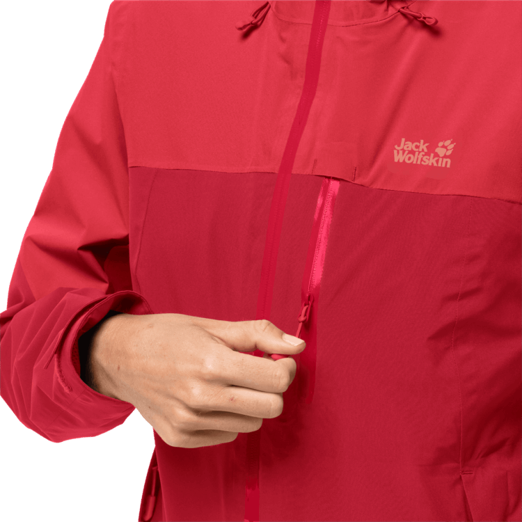 Bright Scarlet Collections Women's Go Hike Jacket Brand Jack Wolfskin