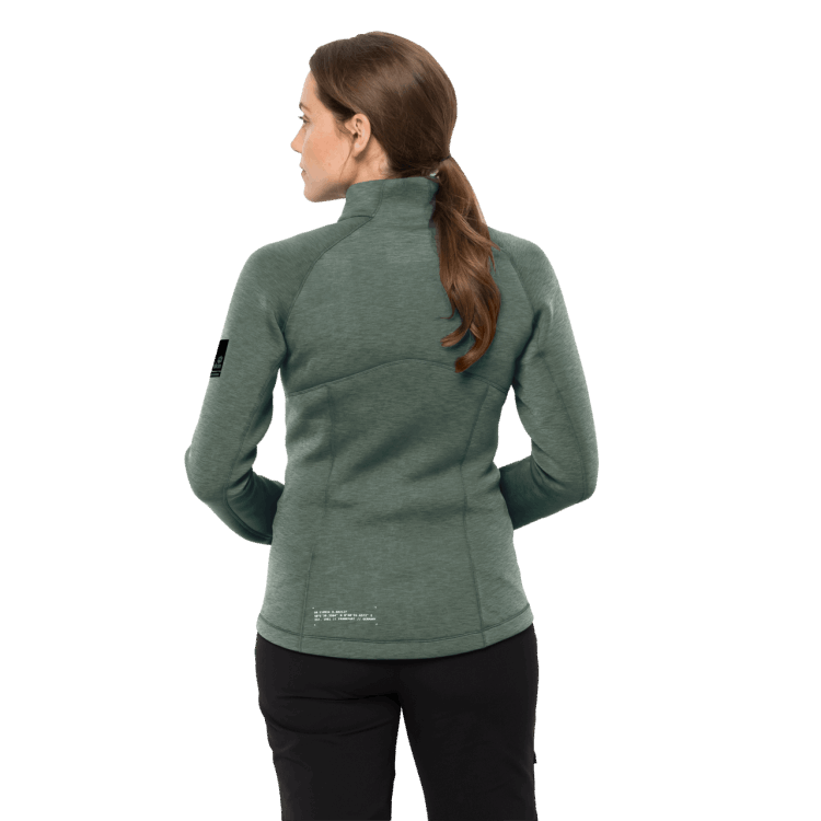 Hedge Green Hot Brand Jack Wolfskin Women's Athletic 1/2 Zip