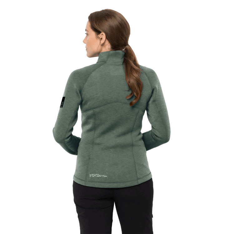 Hedge Green Hot Brand Jack Wolfskin Women's Athletic 1/2 Zip