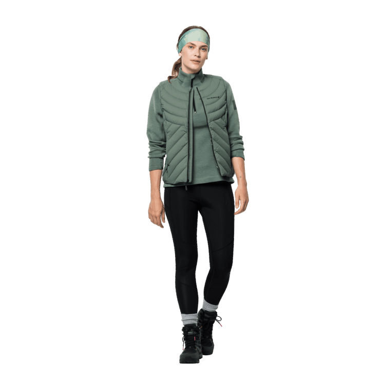 Hedge Green Hot Brand Jack Wolfskin Women's Athletic 1/2 Zip
