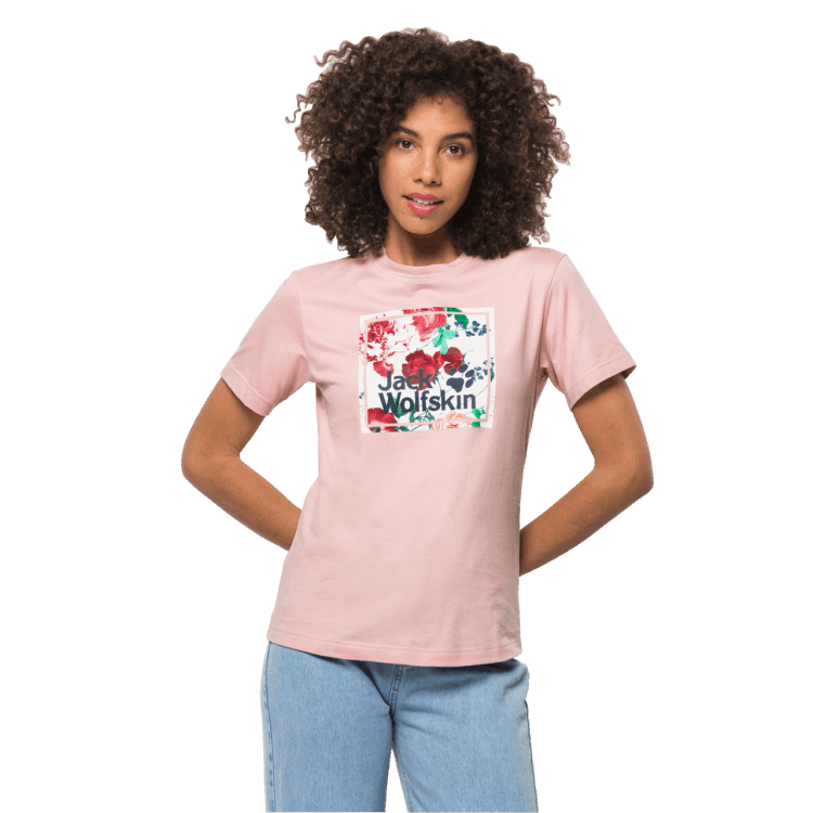 Brand Jack Wolfskin Women's Flower Logo T Collection Light Blush