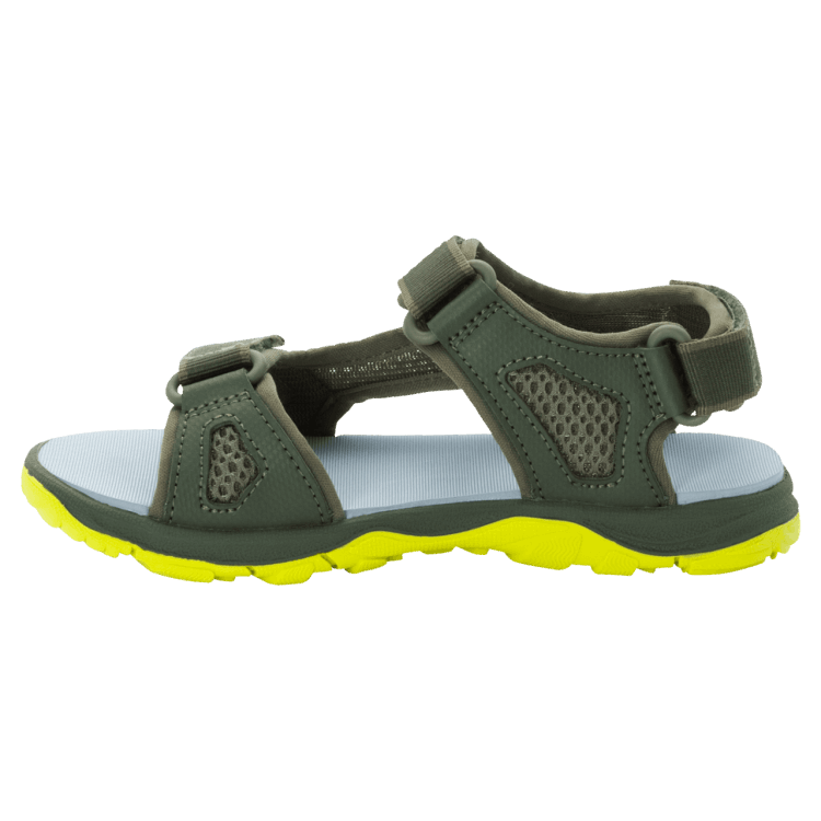 Kid's Taraco Beach Sandal Hot Khaki-Lime Brand Jack Wolfskin