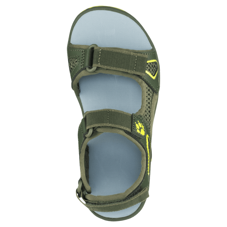 Kid's Taraco Beach Sandal Hot Khaki-Lime Brand Jack Wolfskin