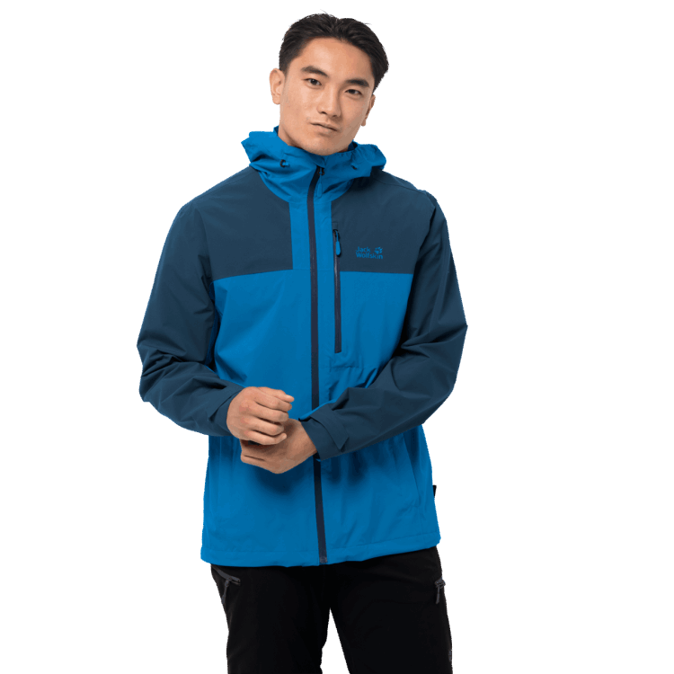 Brand Jack Wolfskin Men's Go Hike Jacket Hot Blue Pacific