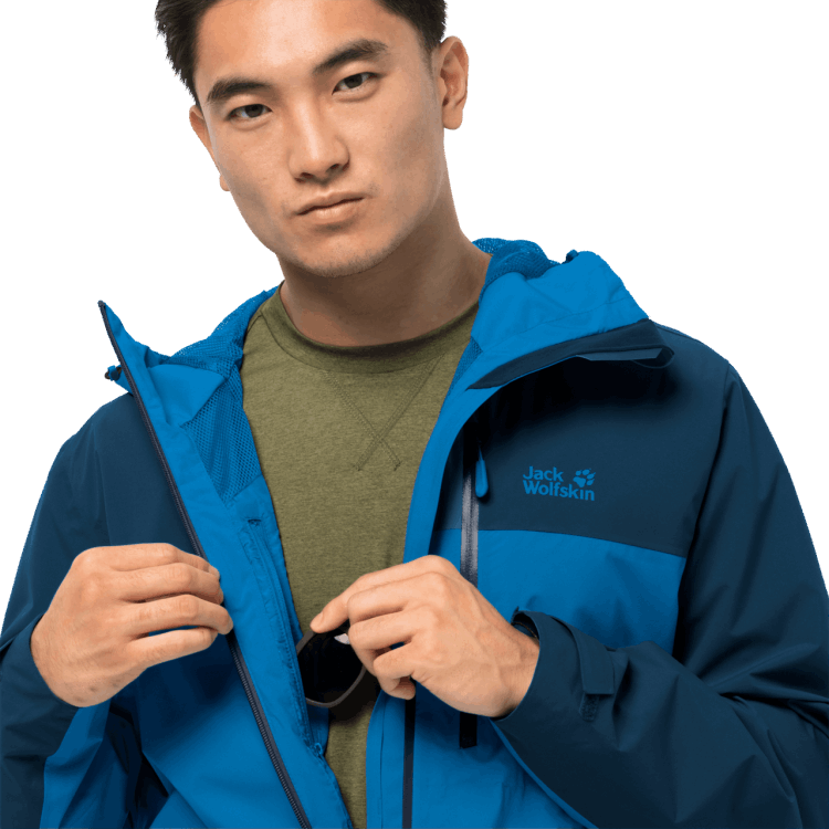 Brand Jack Wolfskin Men's Go Hike Jacket Hot Blue Pacific