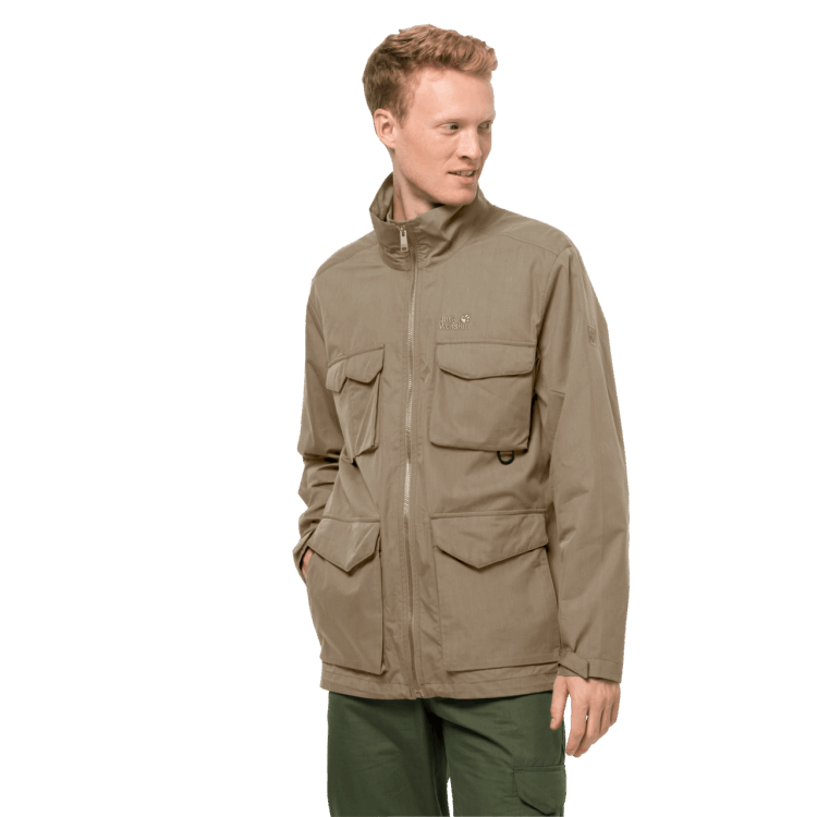 Men's Lakeside Trip Jacket Sand Dune Origin Brand Jack Wolfskin