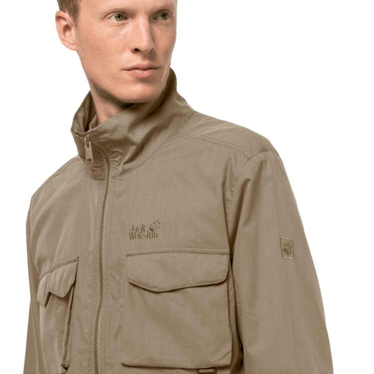 Men's Lakeside Trip Jacket Sand Dune Origin Brand Jack Wolfskin