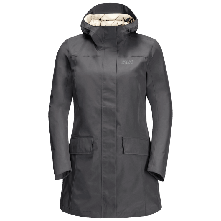 Original Brand Jack Wolfskin Women's Cape York Paradise Coat Asphalt