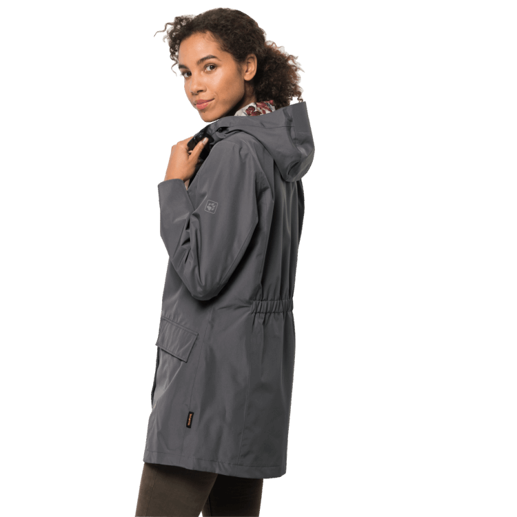 Original Brand Jack Wolfskin Women's Cape York Paradise Coat Asphalt