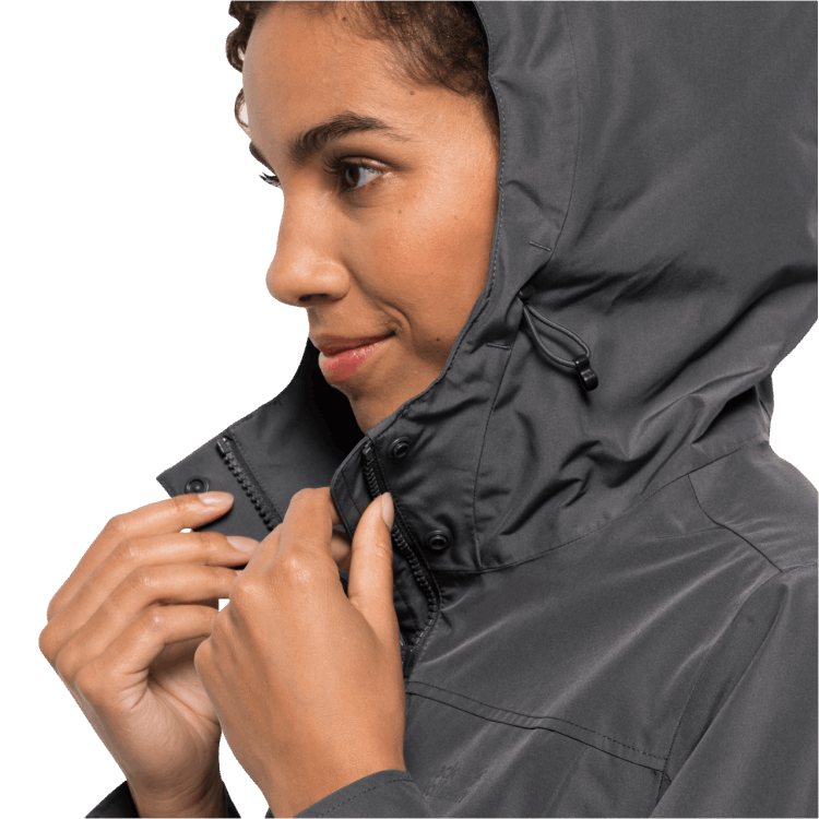 Original Brand Jack Wolfskin Women's Cape York Paradise Coat Asphalt