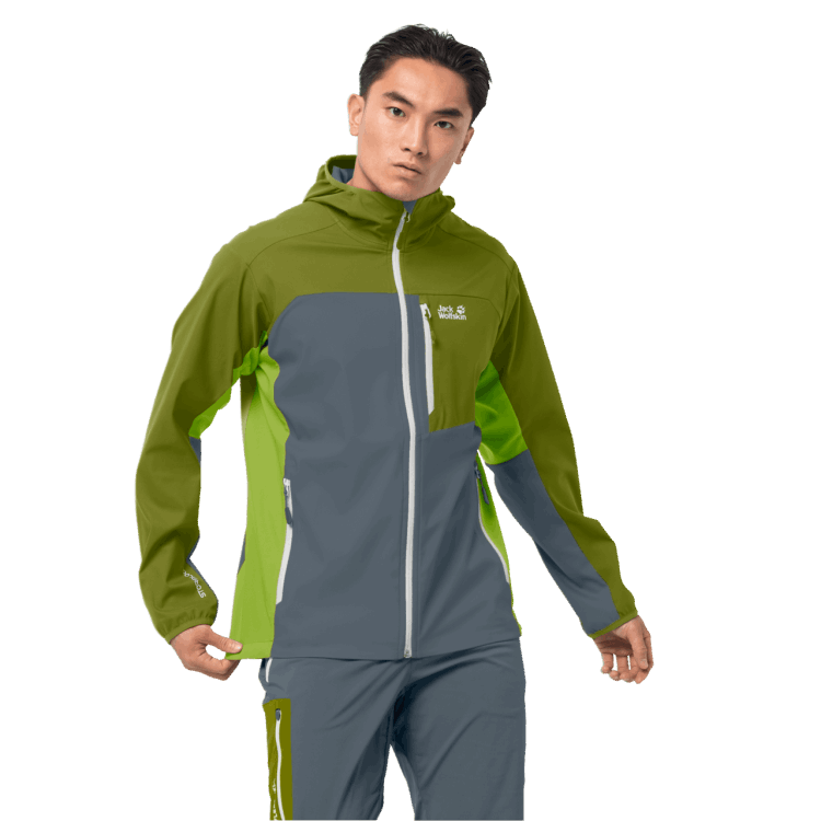 New Brand Jack Wolfskin Men's Eagle Peak II Softshell Golden Cypress
