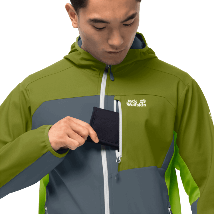New Brand Jack Wolfskin Men's Eagle Peak II Softshell Golden Cypress
