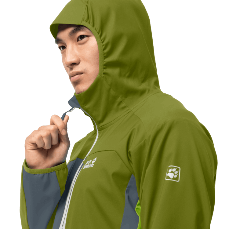New Brand Jack Wolfskin Men's Eagle Peak II Softshell Golden Cypress