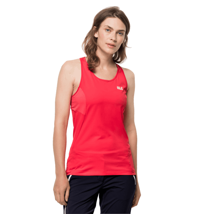 Women's Narrows Tank Brand Jack Wolfskin Tulip Red Origin