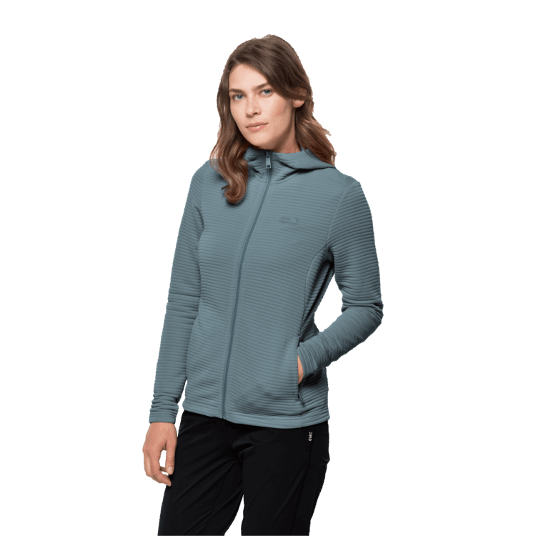 Teal Grey Brand Jack Wolfskin Collection Women's Modesto Hooded Jacket