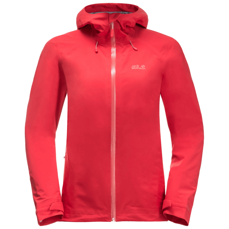 Women's Highest Peak Jacket Original Tulip Red Brand Jack Wolfskin