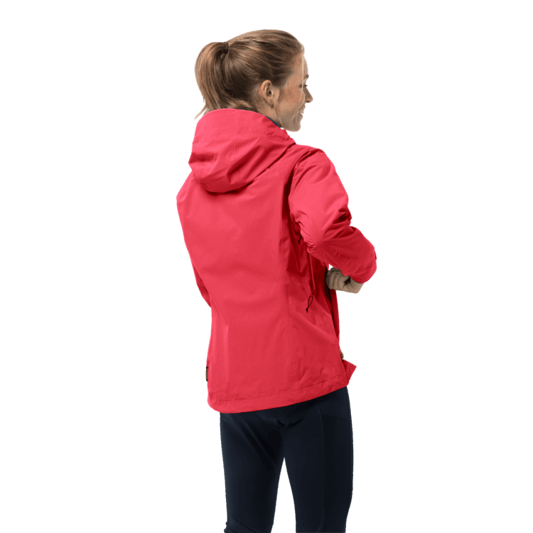 Women's Highest Peak Jacket Original Tulip Red Brand Jack Wolfskin