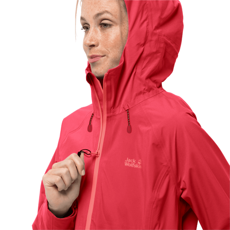 Women's Highest Peak Jacket Original Tulip Red Brand Jack Wolfskin