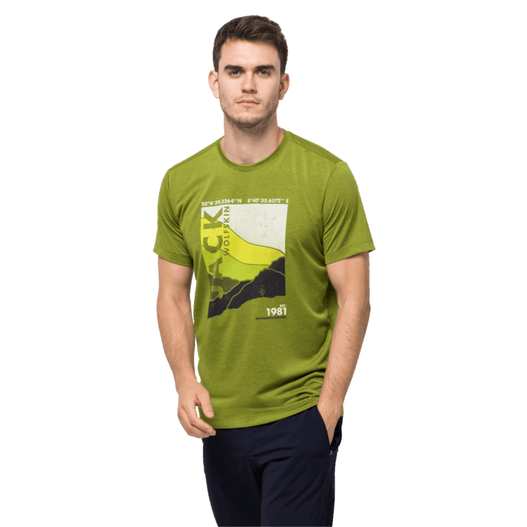 Brand Jack Wolfskin Golden Cypress Collection Men's Crosstrail Graphic T