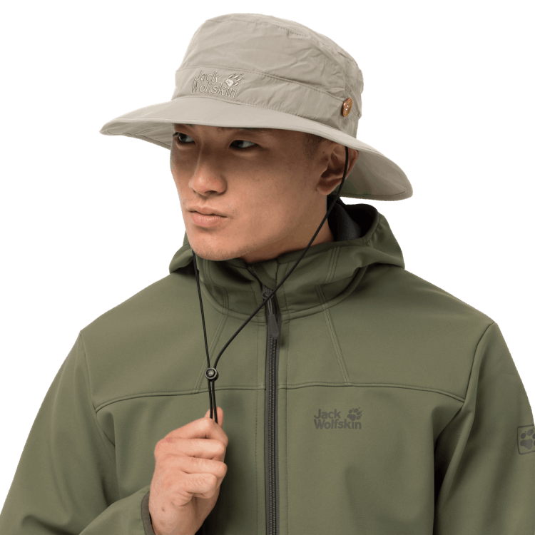 Origin Brand Jack Wolfskin Supplex Mesh Hat Light Sand