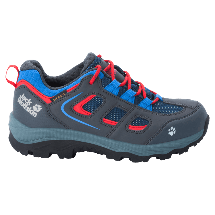 Kid's Vojo Texapore Low Blue-Red Origin Brand Jack Wolfskin