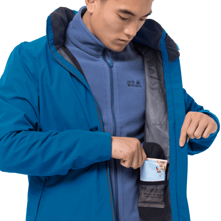 Blue Pacific Origin Men's Evandale Jacket Brand Jack Wolfskin
