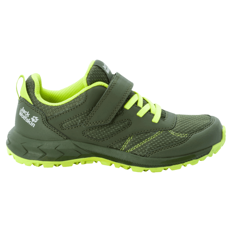 Green-Lime Brand Jack Wolfskin Kid's Woodland Low Vc New