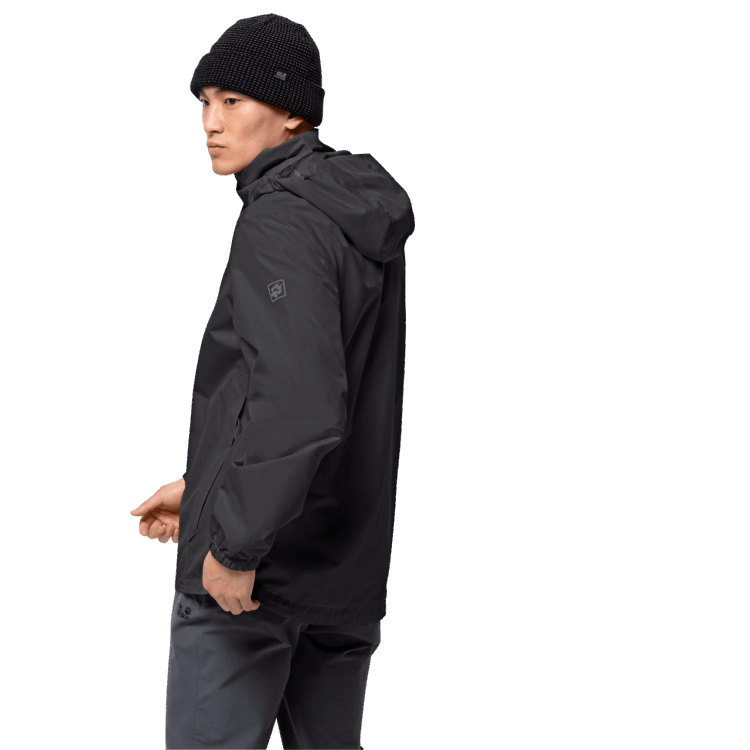 Men's Stormy Point Jacket Black Brand Jack Wolfskin Best