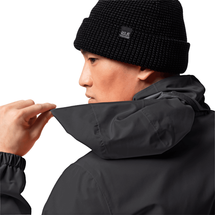 Men's Stormy Point Jacket Black Brand Jack Wolfskin Best