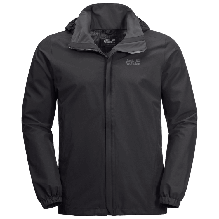 Men's Stormy Point Jacket Black Brand Jack Wolfskin Best