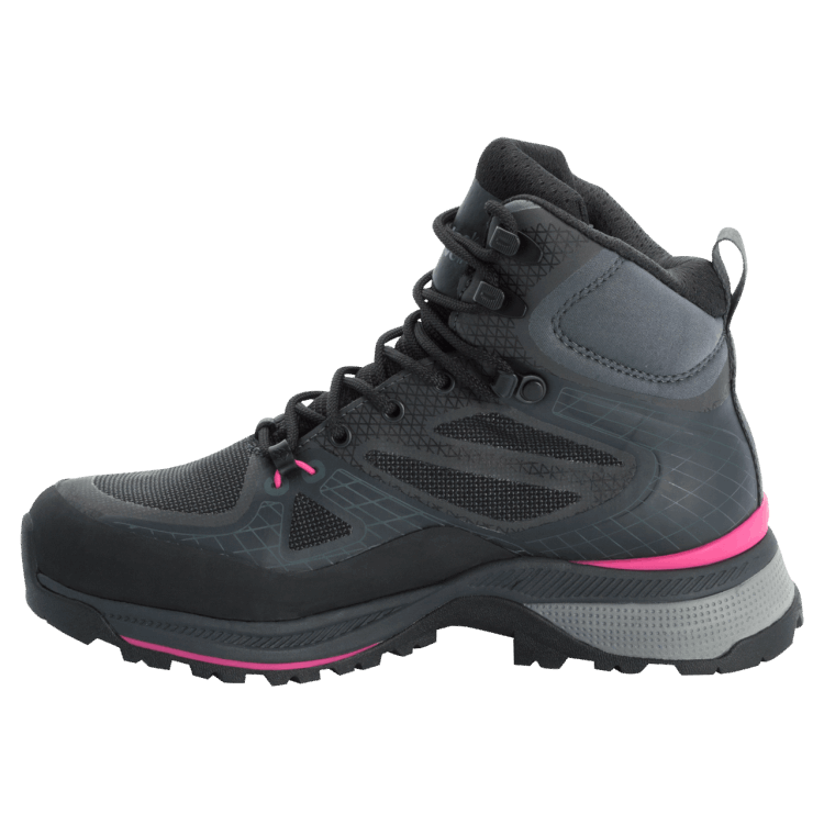 Women's Force Trekker Texapore Mid Black-Pink Collections Brand Jack Wolfskin