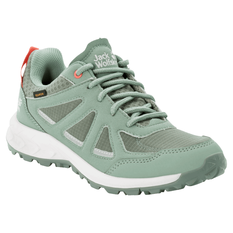 Origin Light Green-White Brand Jack Wolfskin Women's Woodland 2 Texapore Low