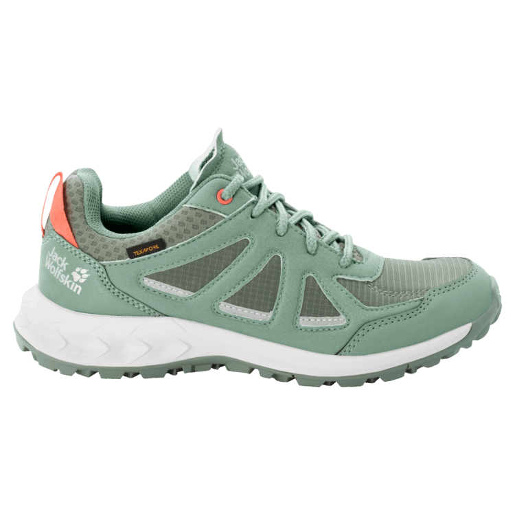 Origin Light Green-White Brand Jack Wolfskin Women's Woodland 2 Texapore Low